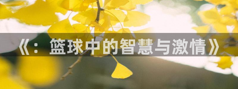 利记官方正版app集团简介:《:篮球中的智慧与激情》